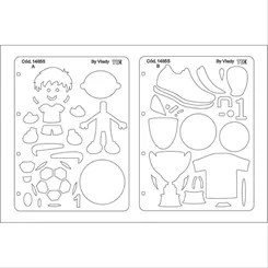 [OUTLET] Gabarito de Macacão - Futebol - A/B - Toke e Crie